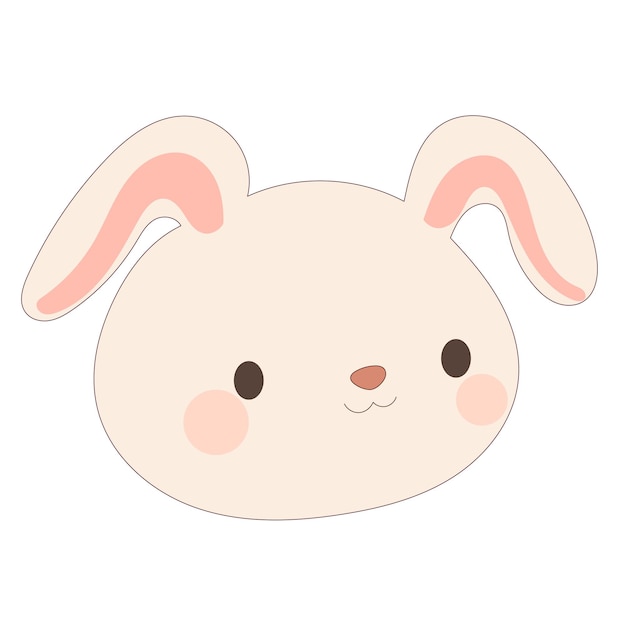 Bonne Pâques et vacances de printemps Carte de vœux Élément de décoration Icône du lapin, du lapin et du lièvre