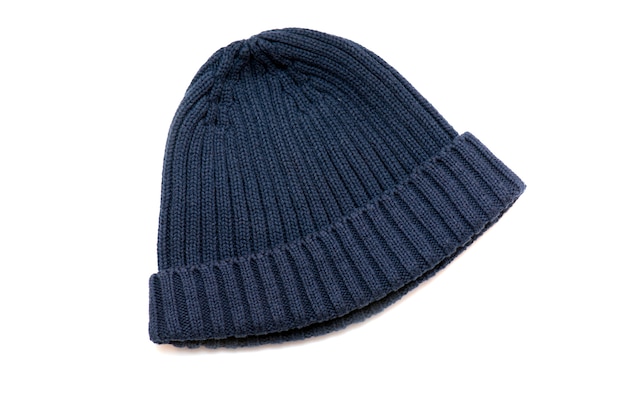 Bonnet D'hiver Tricoté, Chapeau Bleu Isolé