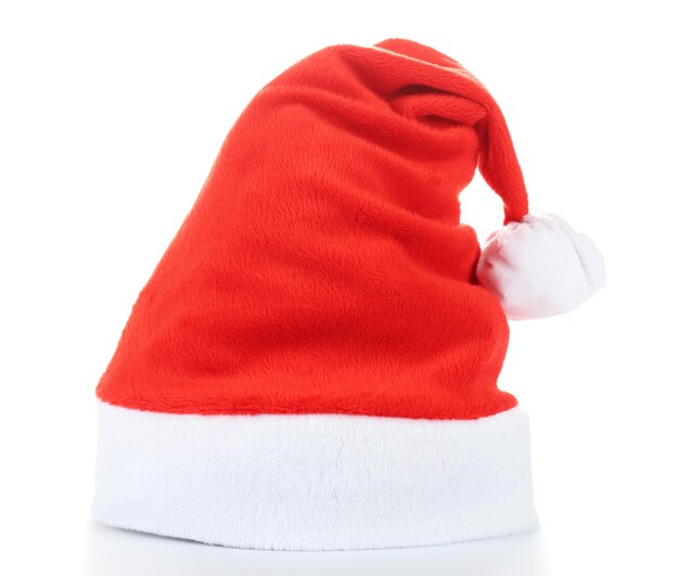 Bonnet de Noel isolé sur blanc