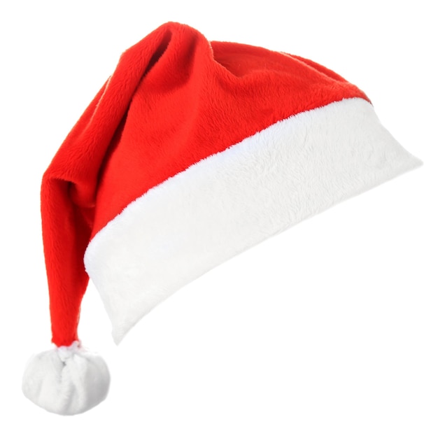 Bonnet de Noel isolé sur blanc