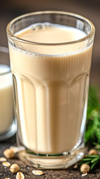 La bonté blanche comme du lait dans un verre riche en calcium et nostalgie réconfortant et pur