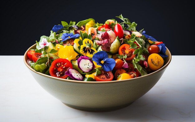 Bonté nourrissante Gros plan d'une salade de fruits arc-en-ciel fraîchement préparée