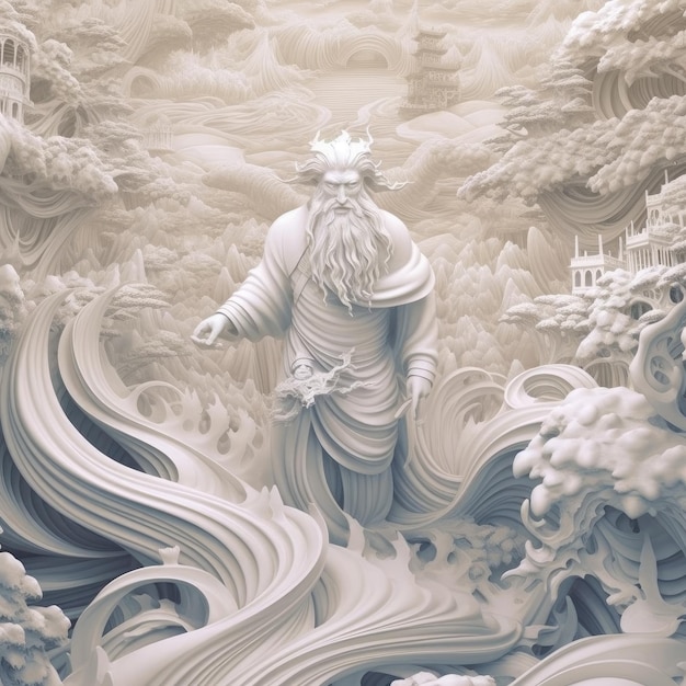 Photo boon dans le style de kazuki takamatsu blanc gandalf lan