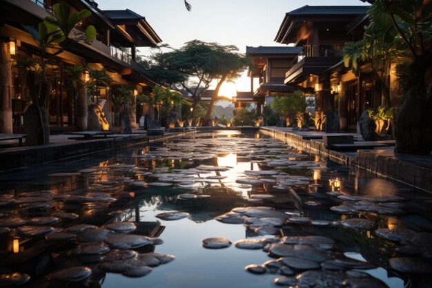 Photo bophut thaïlande les stations balnéaires de luxe et les spas qui offrent des traitements relaxants génératifs ia