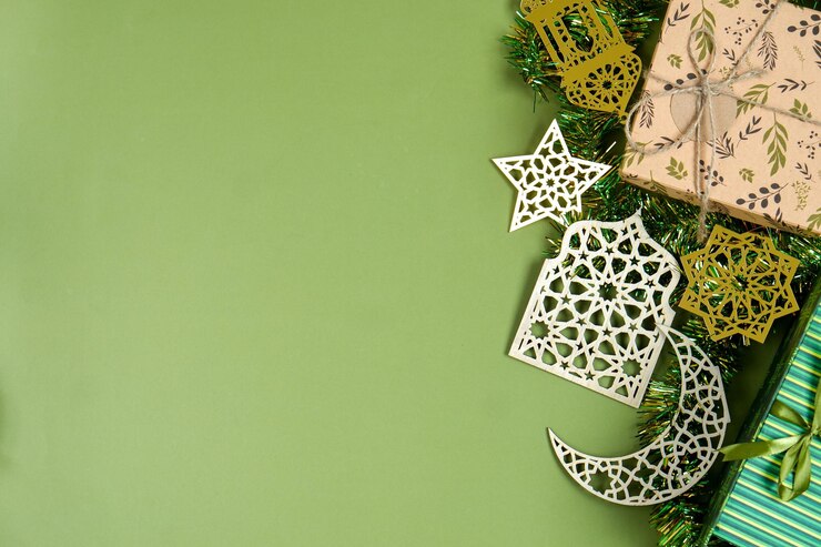 Photo border side of ramadan frame fait d'ornements et de décorations festives islamiques