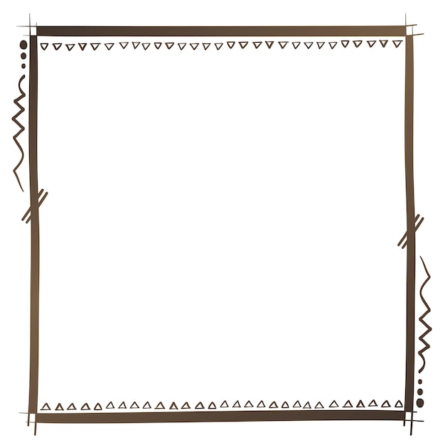 Bordre en or vintage PNG avec fond transparent