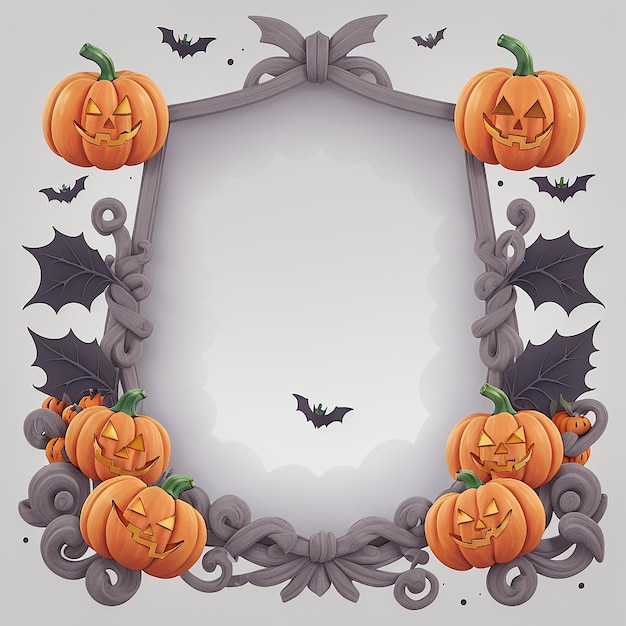 Bordure de cadre Halloween générée Ai