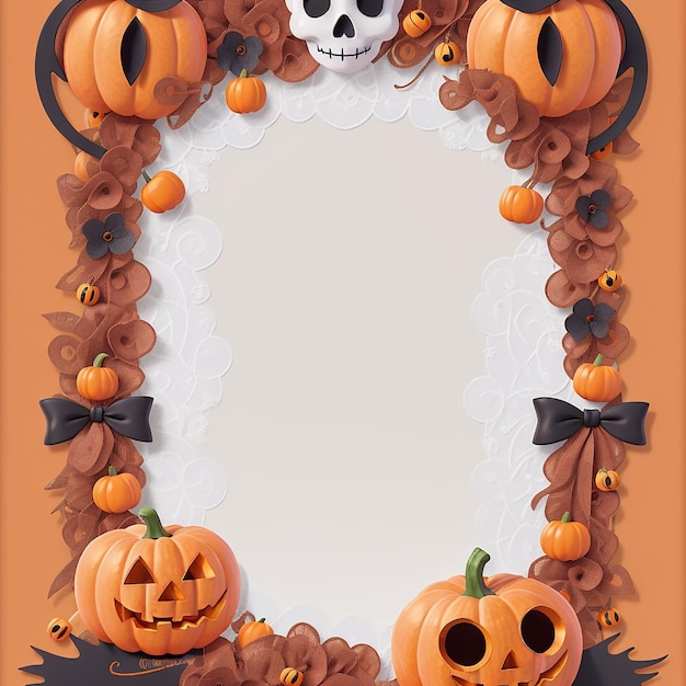 Bordure de cadre Halloween générée Ai