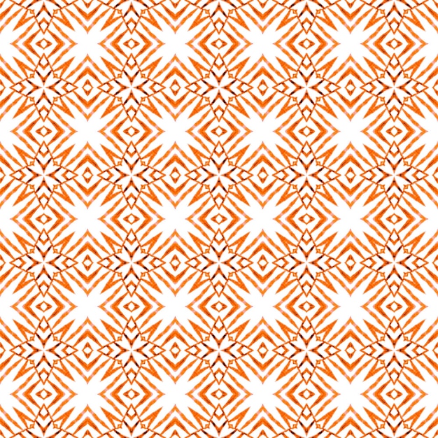 Bordure dessinée à la main arabesque orientale Orange