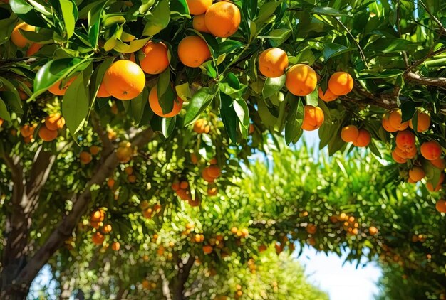 Bordure faite d'orangers