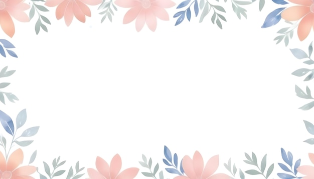 Une bordure florale pour une invitation de mariage