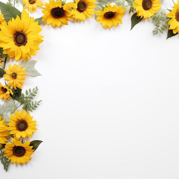 Une bordure de tournesol pour une maison chaleureuse et accueillante