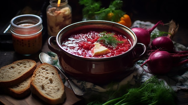 Photo borscht bliss le plus délicieux borscht de tous les temps