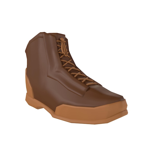 Botte militaire isolée sur fond blanc