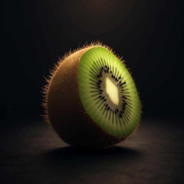 Bouchent avacado réaliste de fond minimaliste sombre