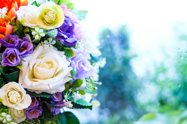 Bouchent beaucoup de fleurs colorées