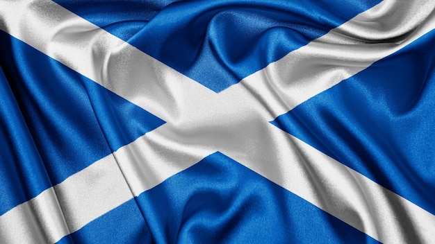 Bouchent le drapeau de texture réaliste de l'Ecosse