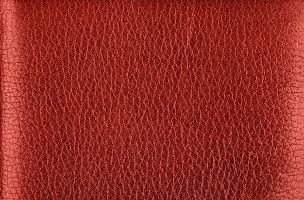 Bouchent le motif de texture de fond de grain de cuir naturel rouge marron, directement au-dessus