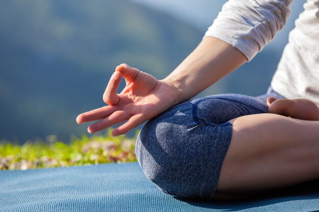 Bouchent Padmasana lotus pose