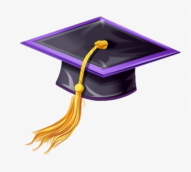 Photo un bouchon de graduation violet avec une frange sur le dessus génératif ai