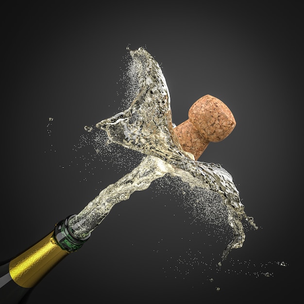 Bouchon de liège d'une bouteille de champagne