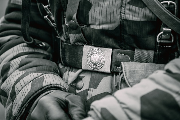 Photo boucle de ceinture soldat de l'allemagne pendant la seconde guerre mondiale en tant que soldat