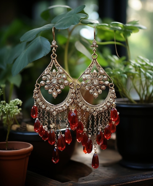 Boucles d'oreilles luxueuses exquises