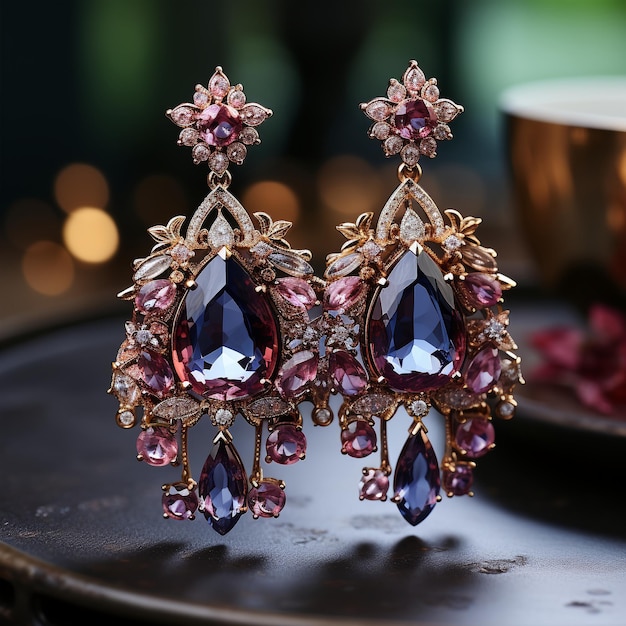 Des boucles d'oreilles luxueuses et exquises