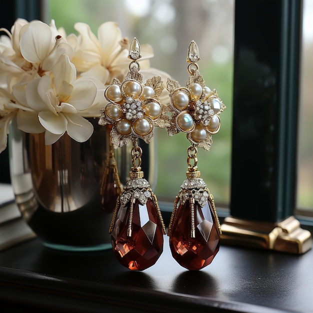 Des boucles d'oreilles luxueuses et exquises