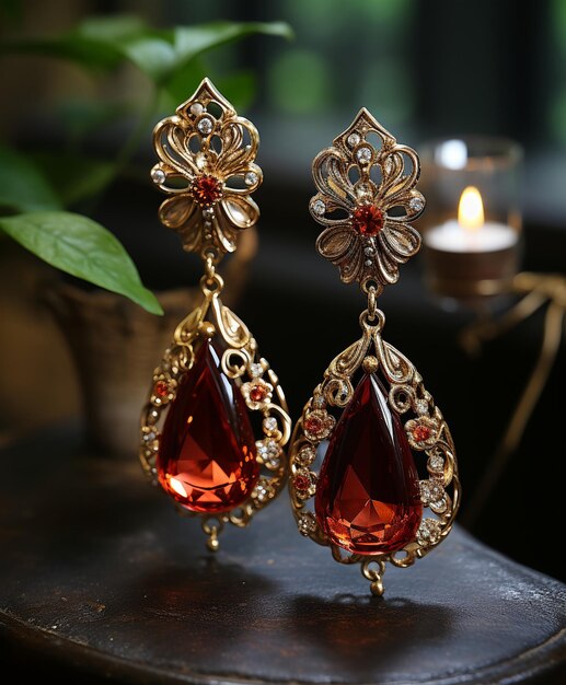 Des boucles d'oreilles luxueuses et exquises