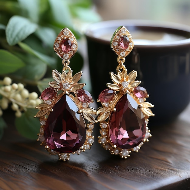 Des boucles d'oreilles luxueuses et exquises