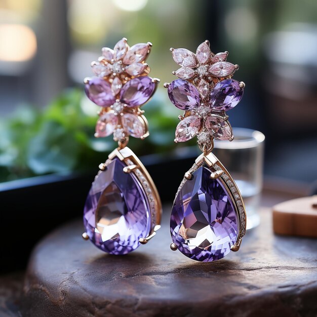 Des boucles d'oreilles luxueuses et exquises