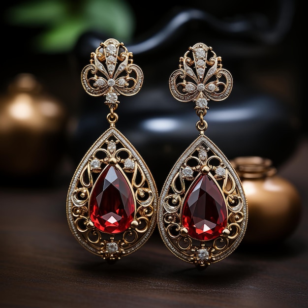 Des boucles d'oreilles luxueuses et exquises