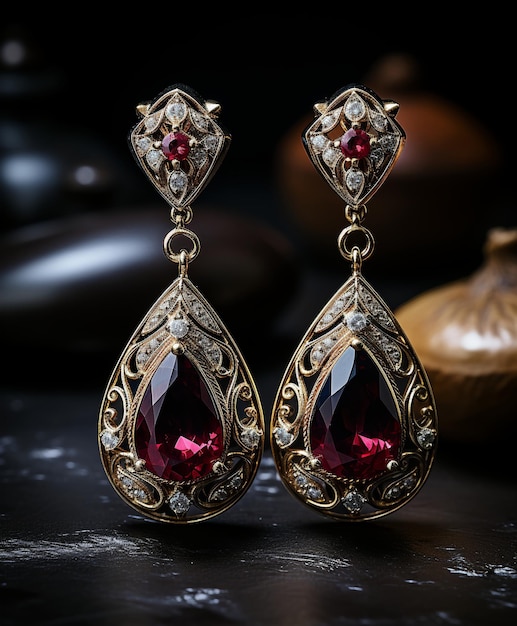 Des boucles d'oreilles luxueuses et exquises