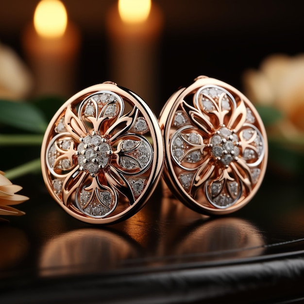 Boucles d'Oreilles Opale Radieuse en Or Rose