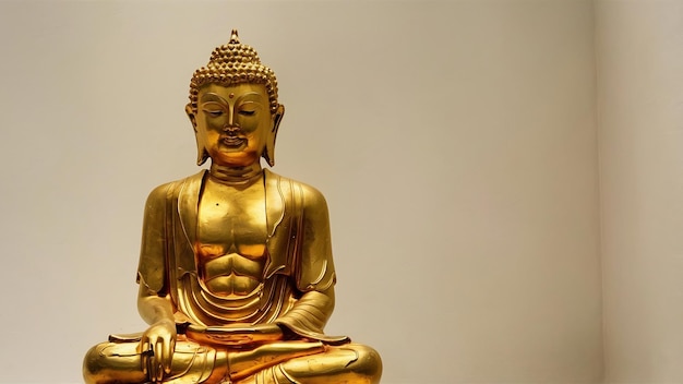 Le Bouddha d'or isolé