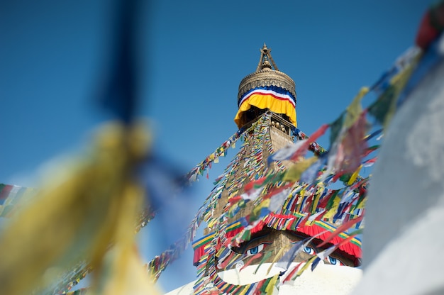 Photo boudhanath stupa dans la vallée de katmandou, népal