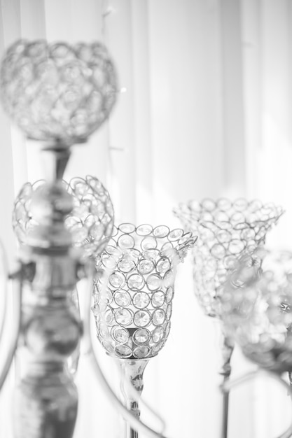 Bougeoir en cristal Sparkle Est ce qui est utilisé pour les décorations de mariage