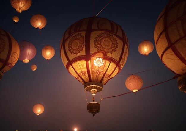 Photo la bougie de l'événement de dewali est une bougie lumineuse de baollon.