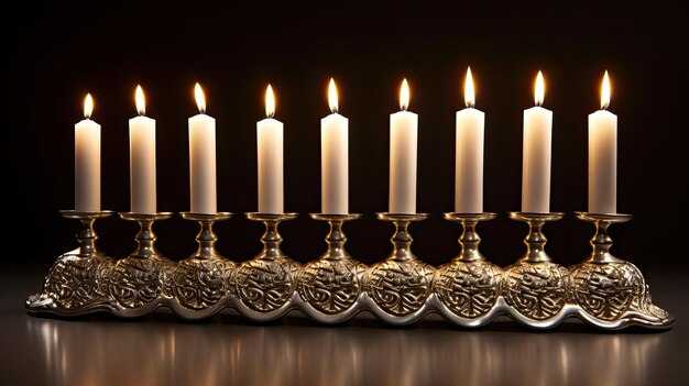 La bougie de Menorah et de Hanukkah