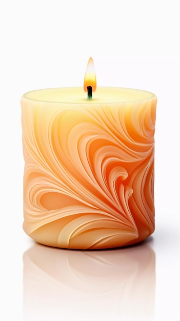 Photo bougie parfumée à la cire d'orange sculptée vela 21