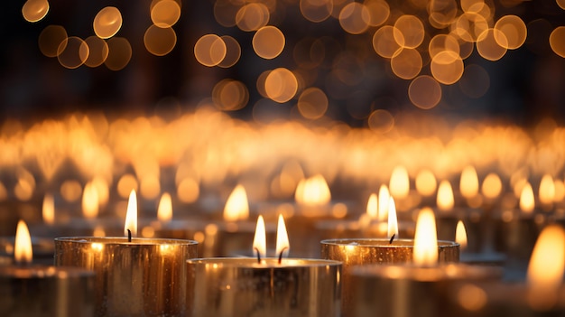 Bougies allumées pendant l'Avent bougies de Noël allumées