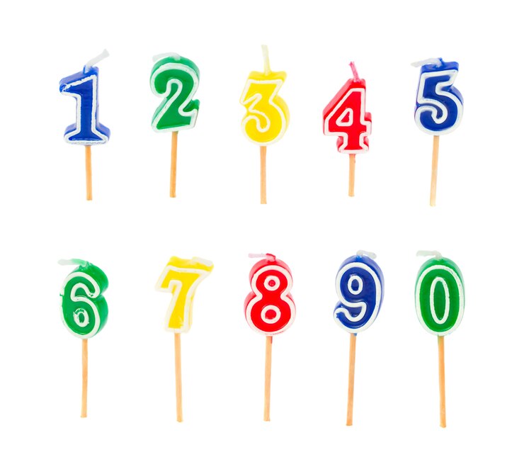 Photo bougies multicolores d'anniversaire