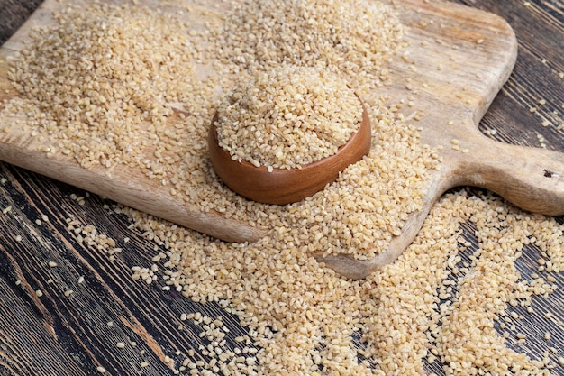 La bouillie de boulgour est fabriquée à partir de grains de blé