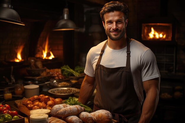 Un boulanger professionnel prépare du beau pain