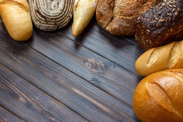 Boulangerie, assortiment de pains.