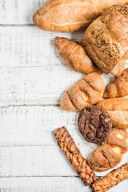 boulangerie sur bois fond blanc