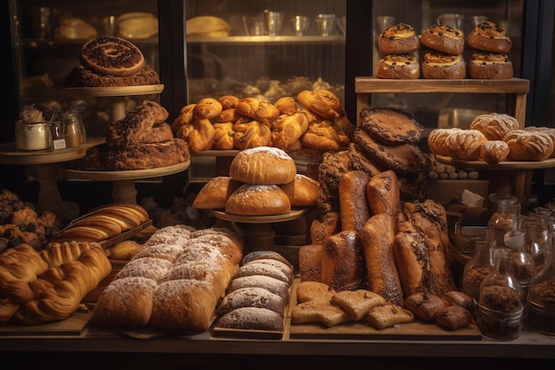 Boulangerie et pâtisserie générée par l'IA