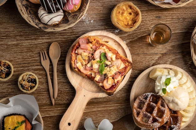 Boulangeries et beignets de pizza faits maison