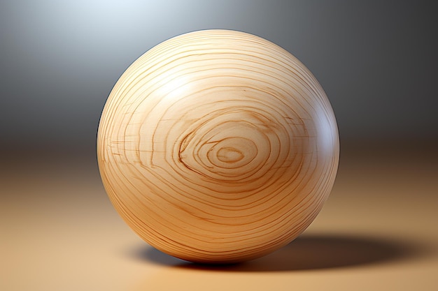 Boule en bois sur une table en bois